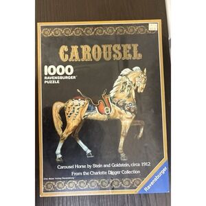 Ravensburger Puzzle Carousel Horse Sealed New 1000 Piece VTG 1988 W Germany NOS